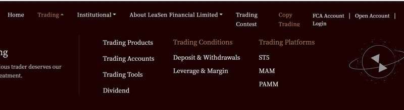 Phần mềm giao dịch của LeaSen Financial Limited
