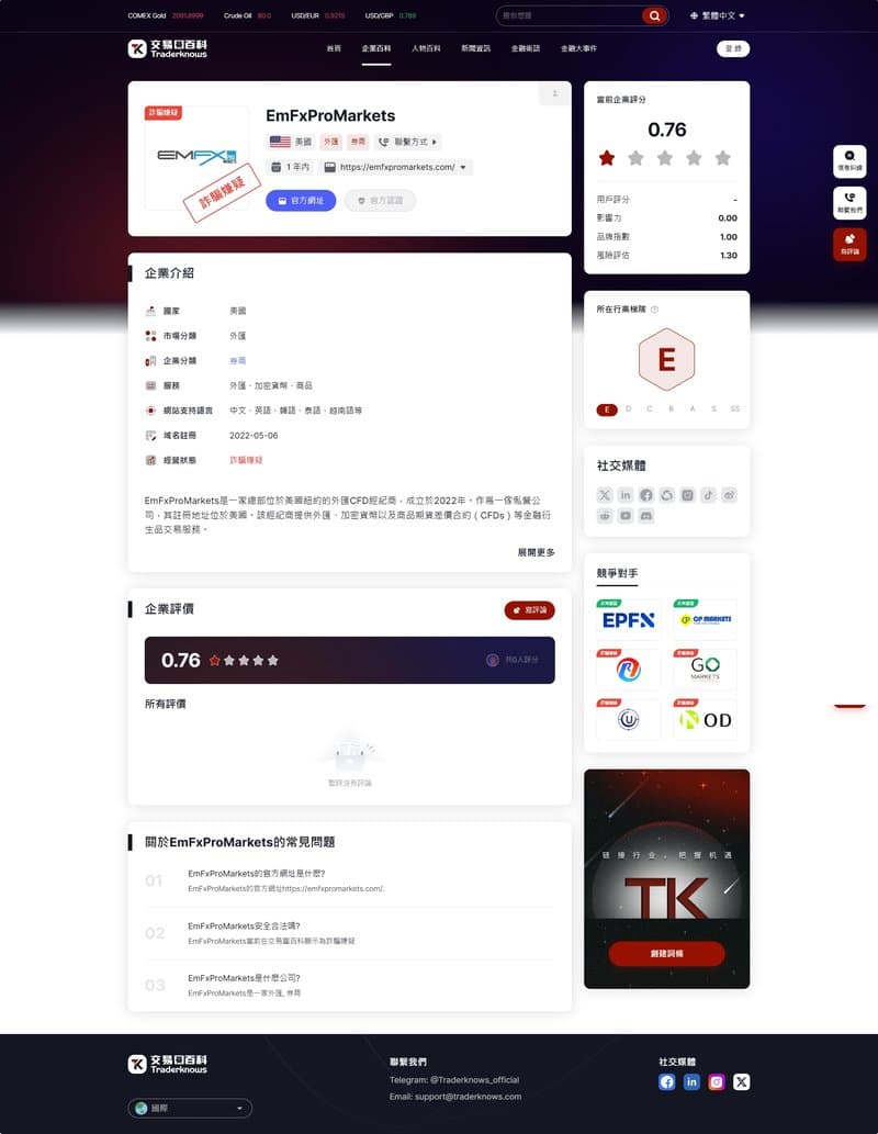 EmFxProMarkets（繁）