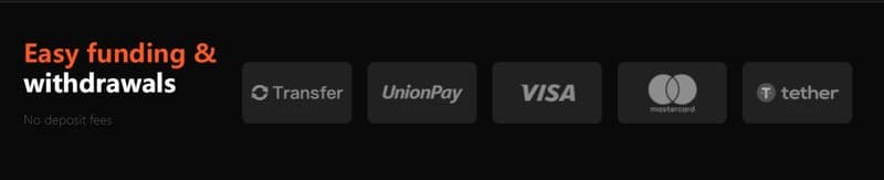 Maxain's deposit and withdrawal methods