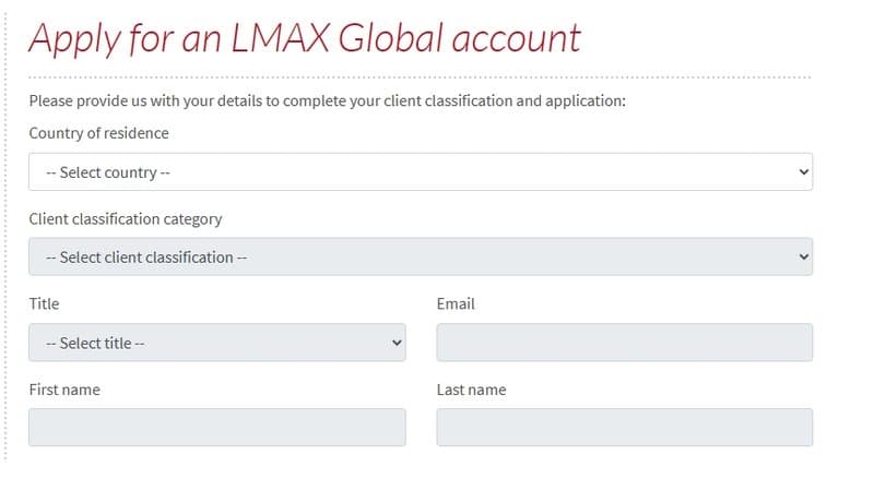 LMAX アカウント登録3