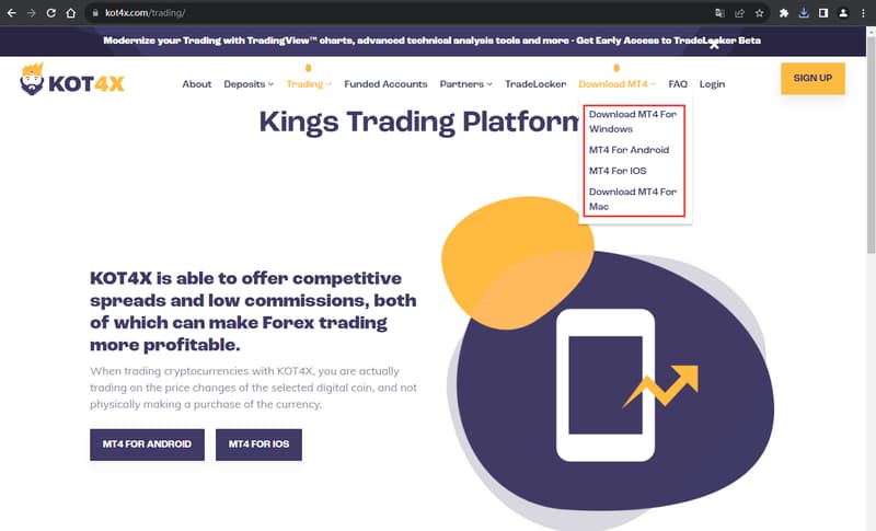 Thông tin phần mềm giao dịch trên trang web