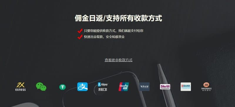 外汇返佣网 收款方式