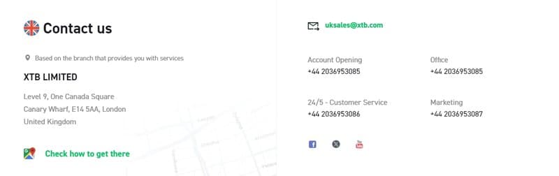 XTB 客戶支持
