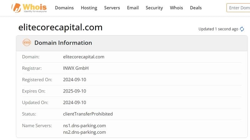 Elitecore capital 域名注册