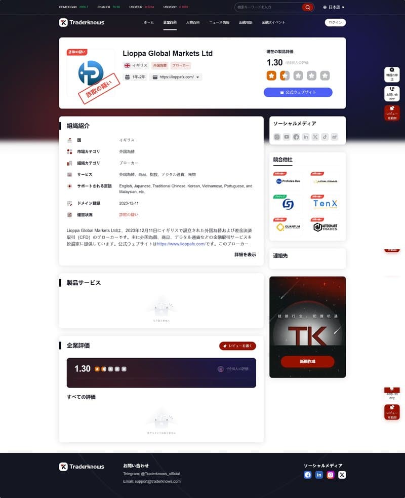 Lioppa Global Markets Ltd(日)