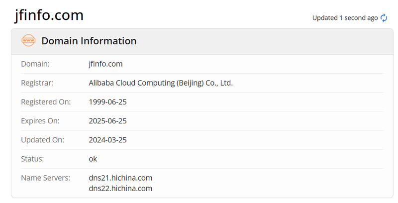 巨丰财经whois.com域名年限数据