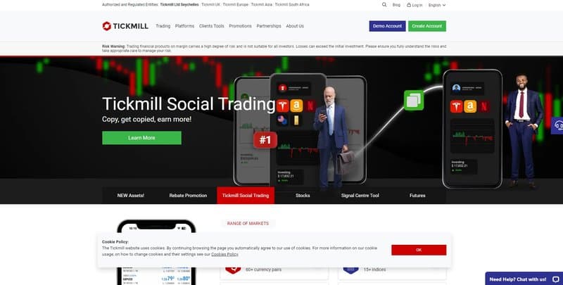 Tickmill公式ウェブサイト