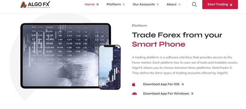 AlgoFX的交易软件