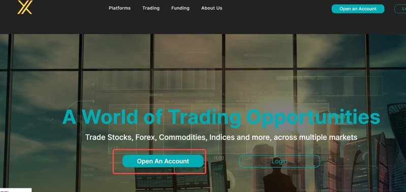 Gffxxforex的账户注册流程