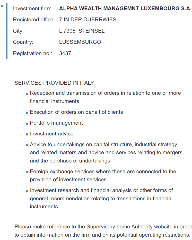 意大利公司和证券交易所委员会(CONSOB)