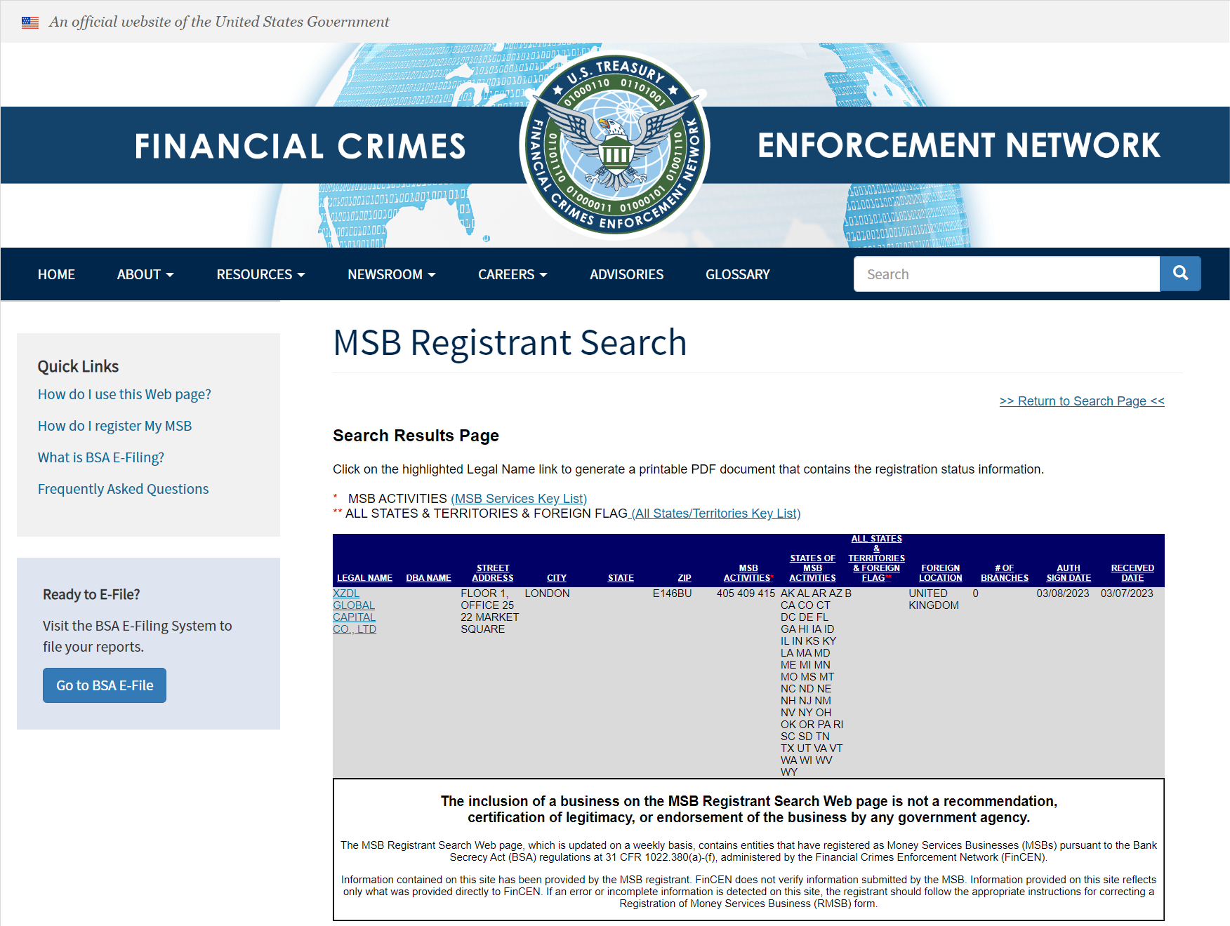 美国金融犯罪执法网络(FinCEN)
