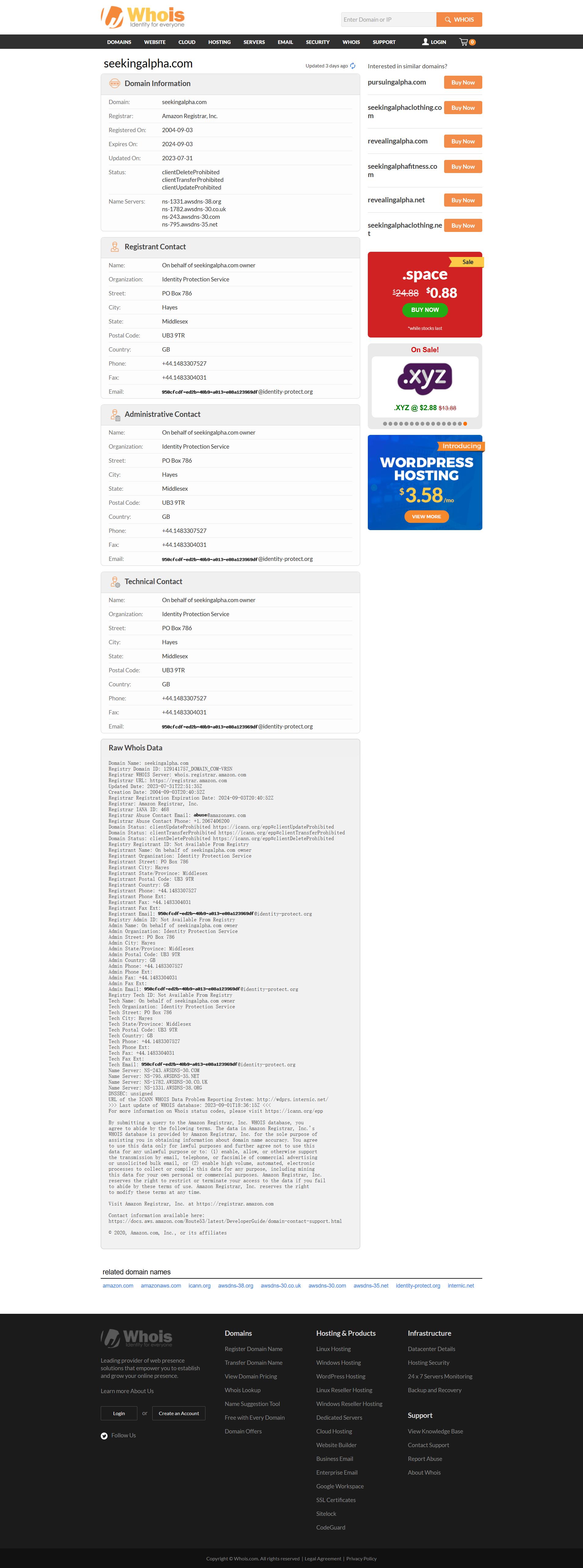 Whois.com域名年限数据