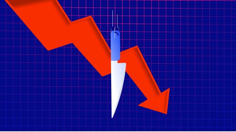 Explanation of Financial Terms: "Catching a Falling Knife"