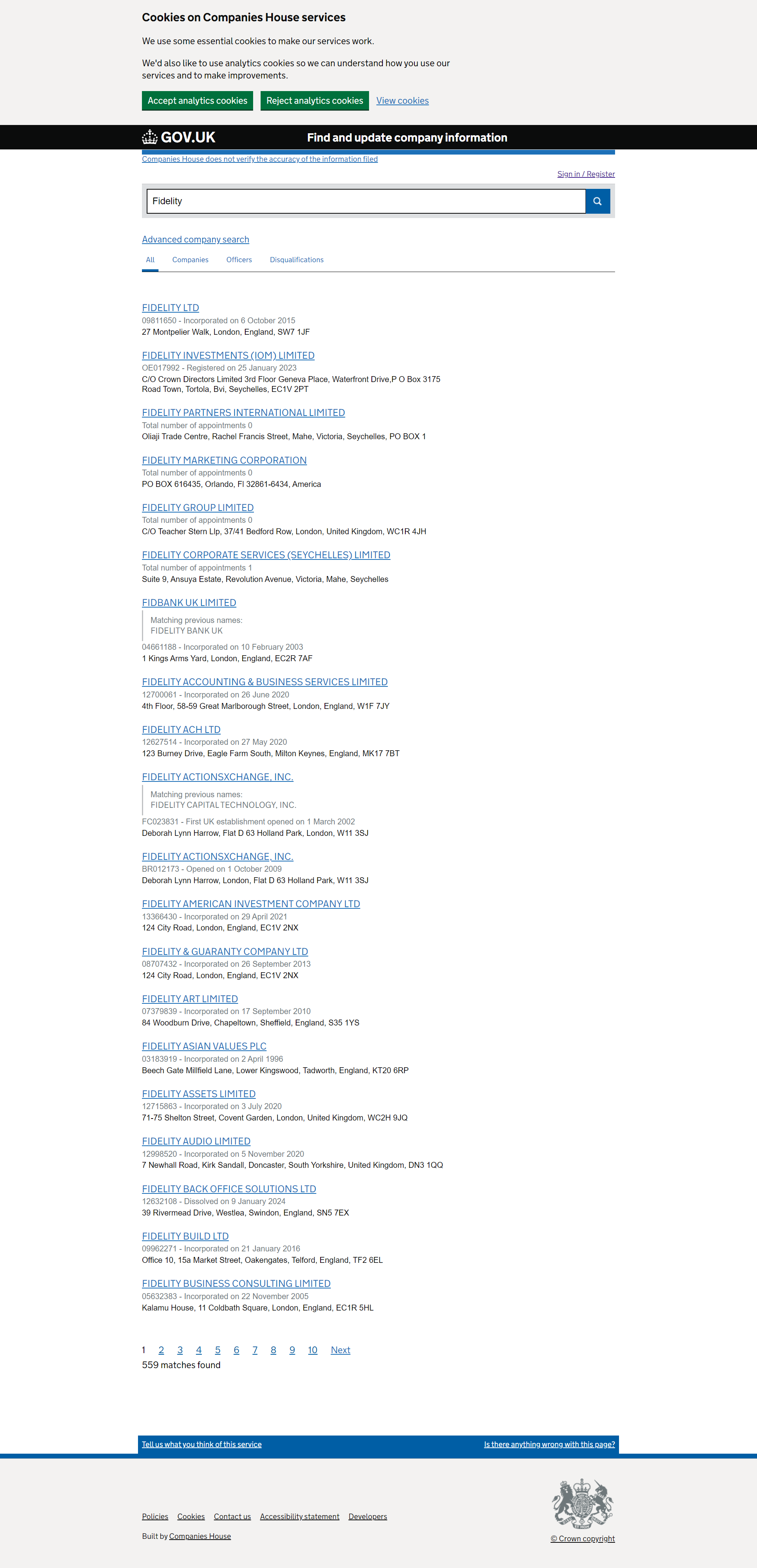 英国工商局(Companies House)