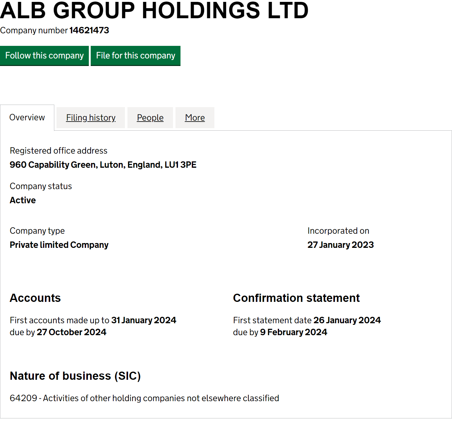 英国工商局(Companies House)