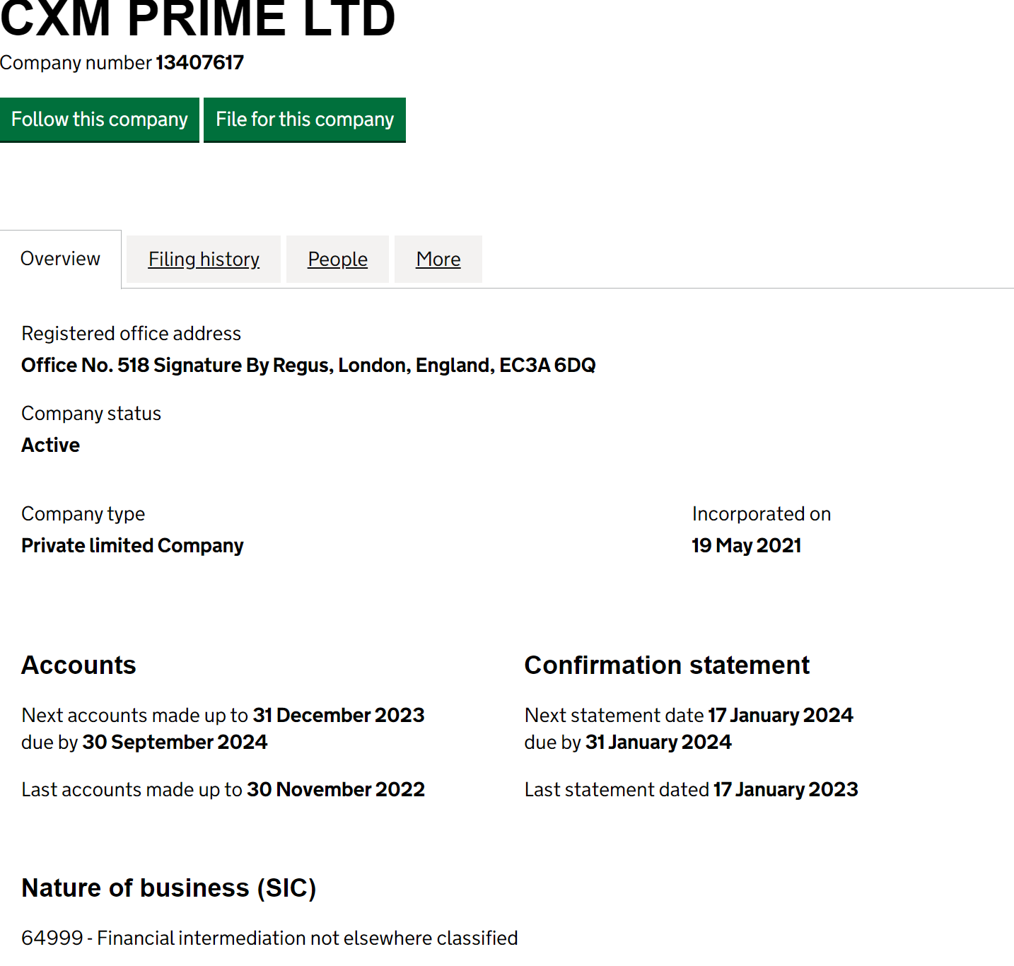 英国工商局( Companies House)