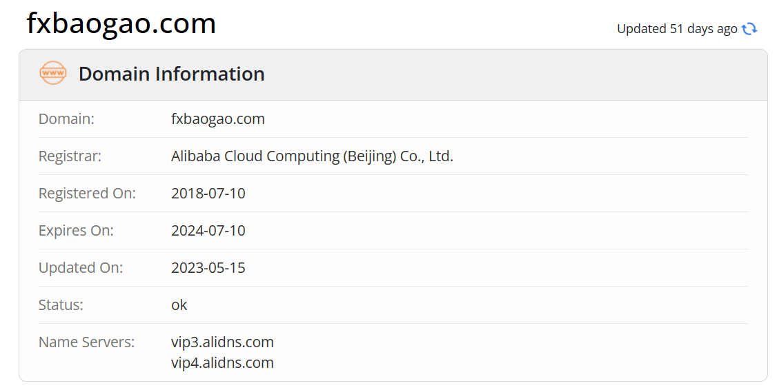 发现报告whois.com域名年限数据