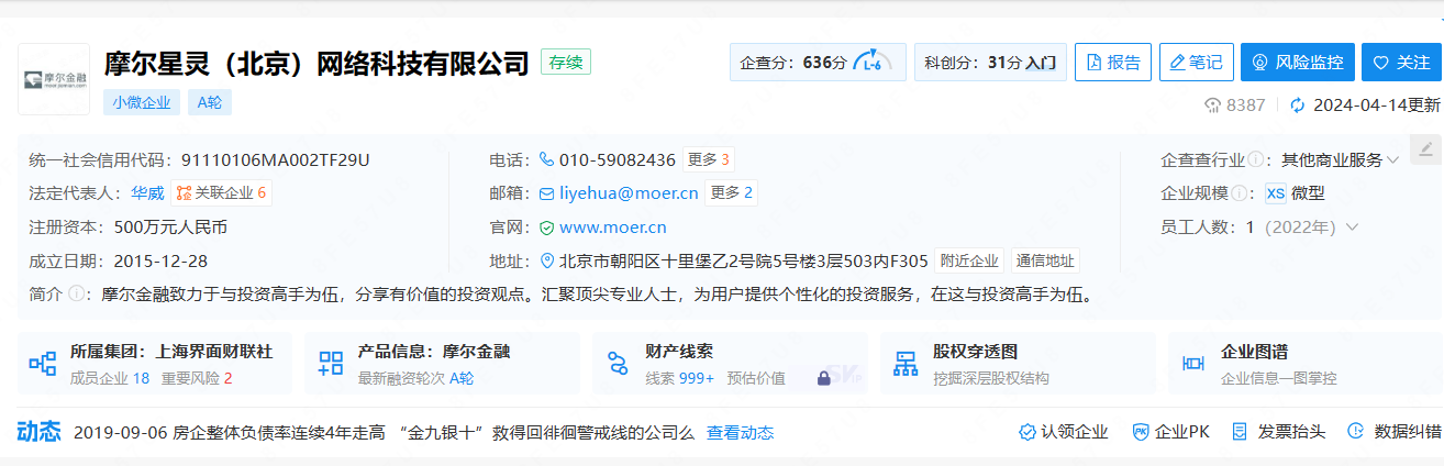 摩尔金融注册信息