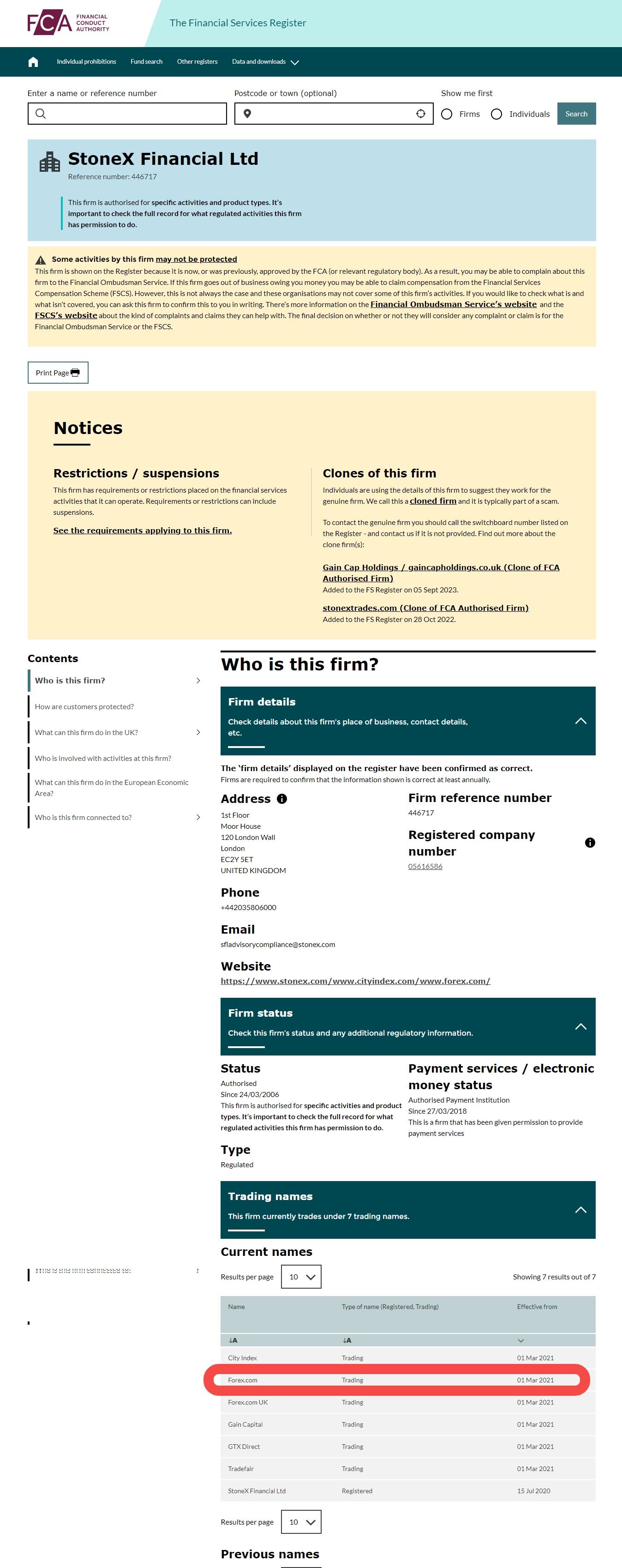 United Kingdom Financial Conduct Authority(FCA)