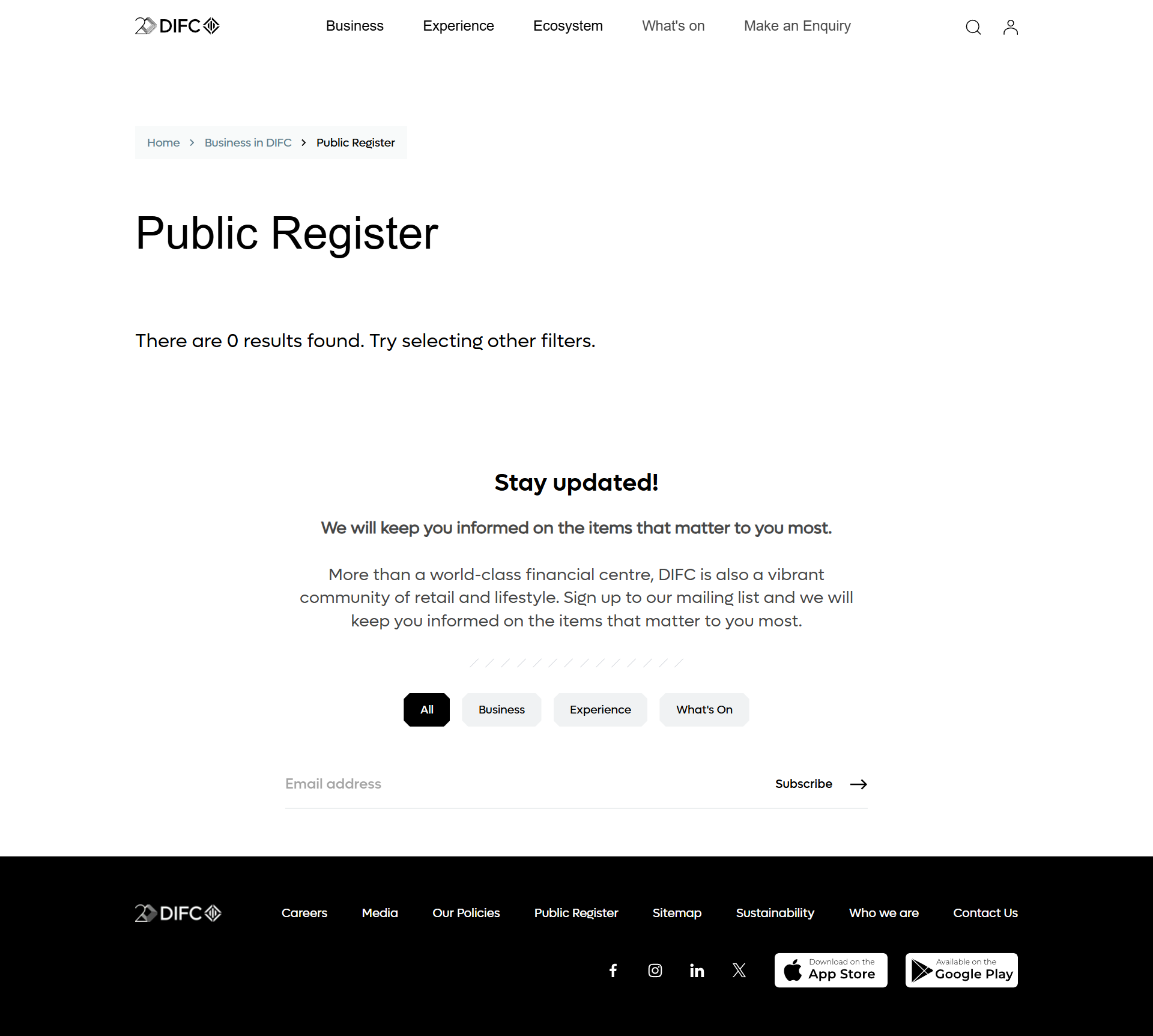 Dubai International Financial Centre（DIFC）Official Website