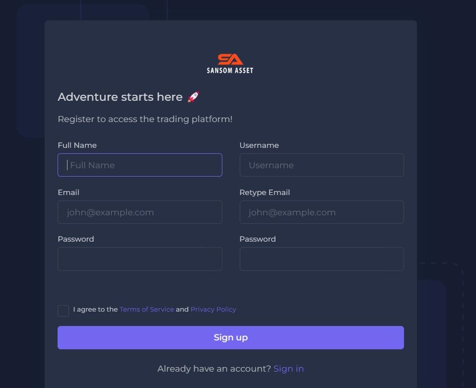 register of Sansom Asset