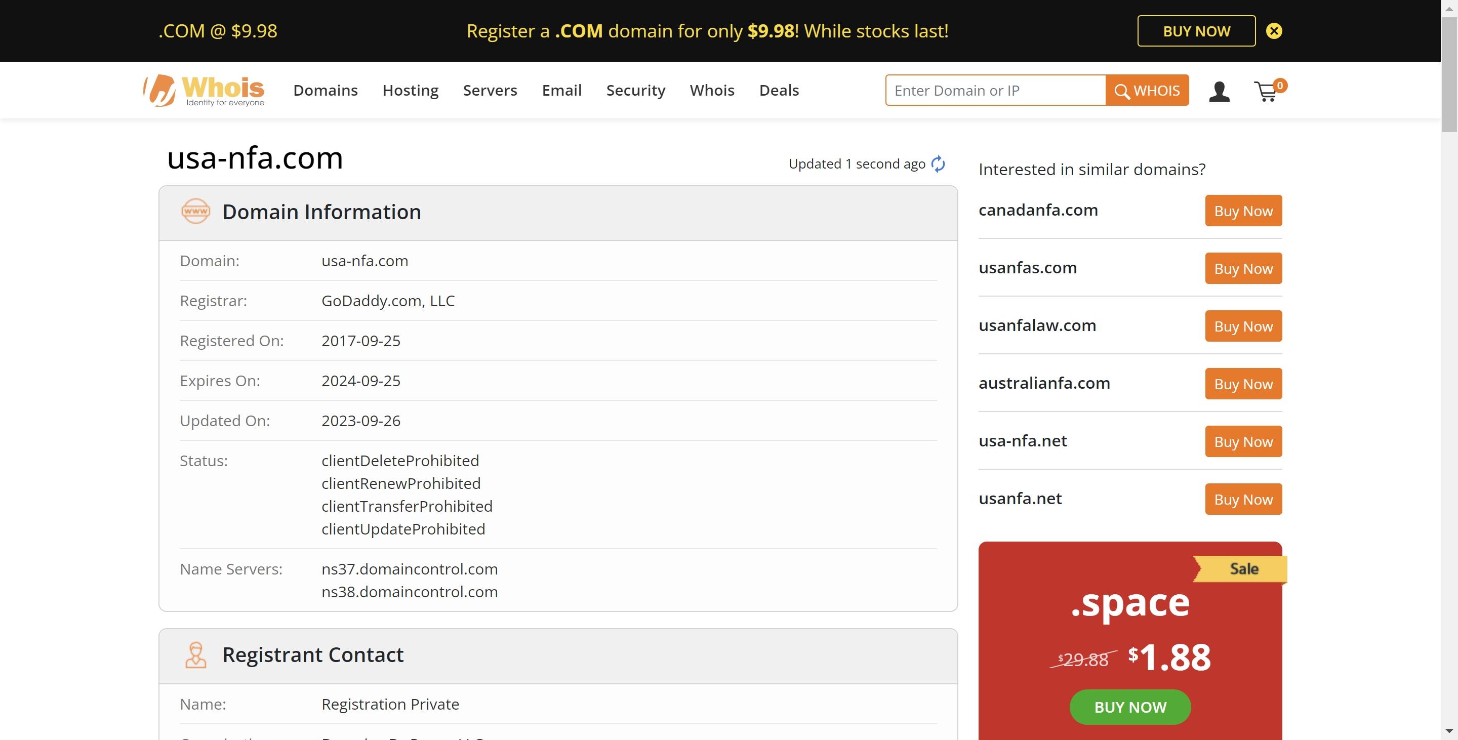 usa-nfa.com whois record