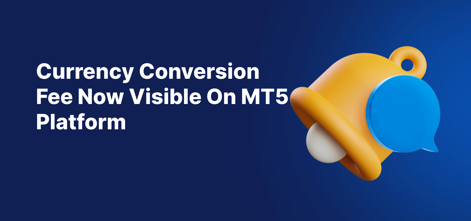 The fee for currency conversion on MT5.